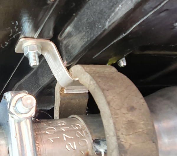 Auspuffhalter vorne -Edelstahl- f. Auspuffringgummi Nachschalldämpfer, 2CV